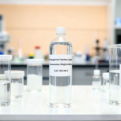 Líquido transparente e incoloro de tioglicolato de amonio al 59% para los requisitos del cliente CAS 54421-46-5