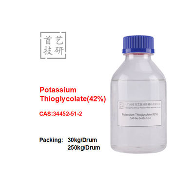Tioglicrato de potasio 42% Disoluble en agua Punto de ebullición > 300 °C Estable / Densidad