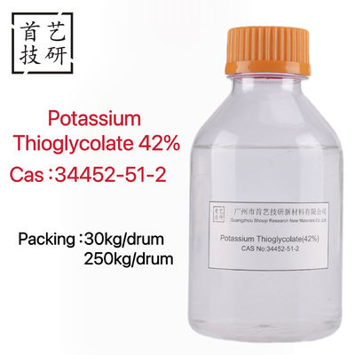 Tioglicrato de potasio 42% líquido incoloro con densidad 1,25 g/cm3