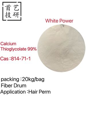 Trihidrato de tioglicato de calcio blanco en polvo para aplicaciones a temperatura ambiente elimina las células muertas de la piel