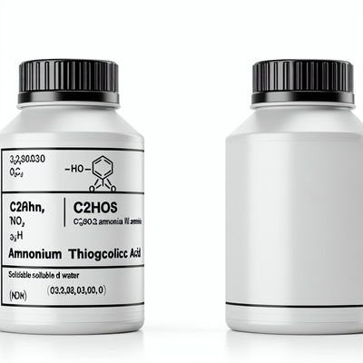 C2H6N2O2S Tioglicólato D Amonio Tiol ligeramente oloroso Soluble en agua